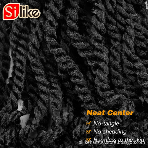 Senegalese Twists Synthetic Braiding Hair Extension 12"18 Inch Crochet Braid Wavy Senegalese Twist Crochet Hair For Black Women